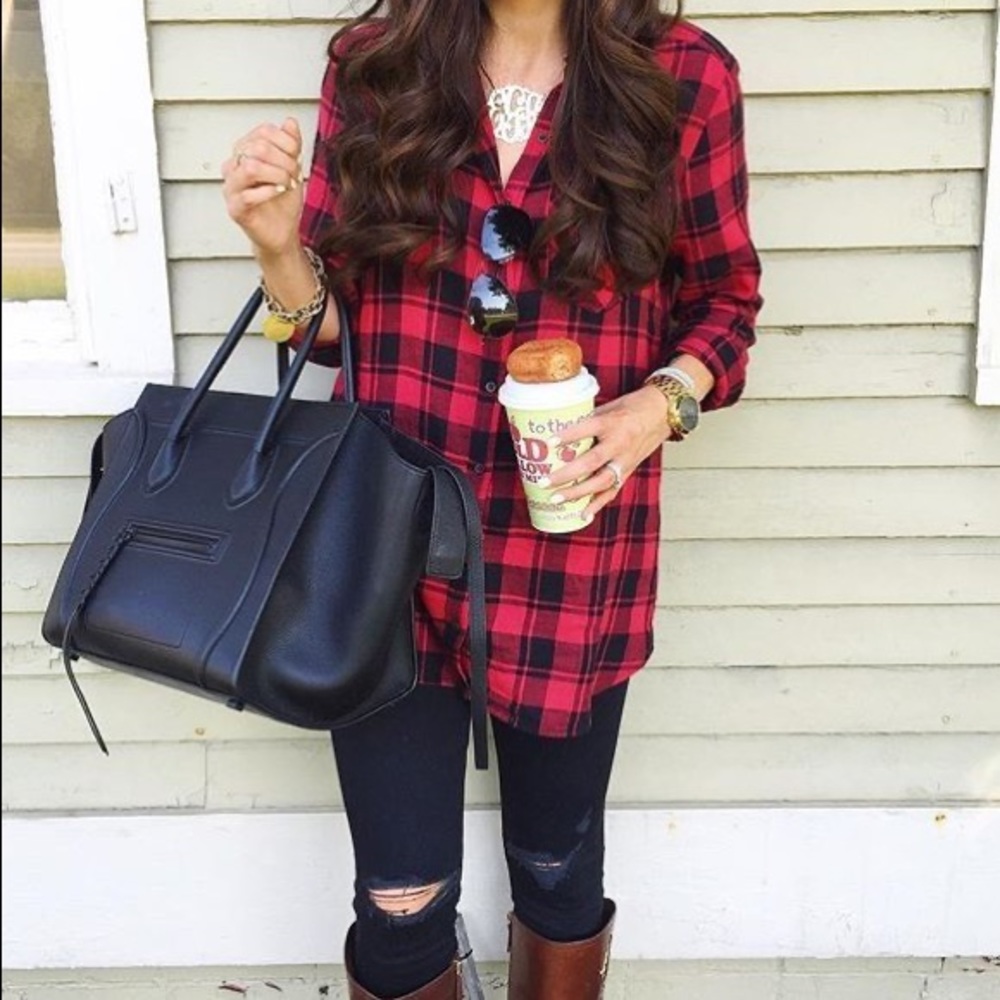 BP Red and Black Plaid shirt